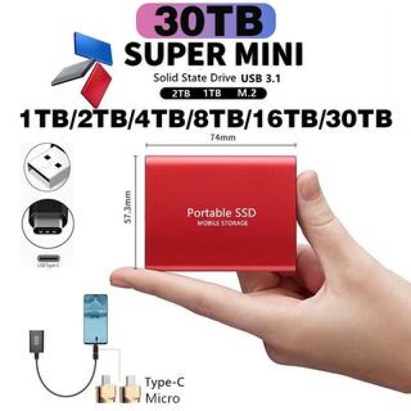 Ổ Cứng Ngoài hd ssd16tb ssd8tb hd ssd 4tb usb 3.1 type-c Giao Diện 1tb / 2tb Sd 500gb Hiện Đại Cao