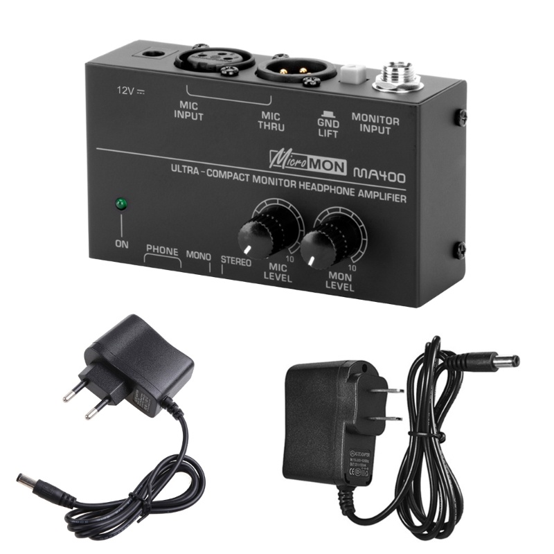 Compact Headphone Amplifier for Studio and Stage Use 1/4'' & 1/8'' Port