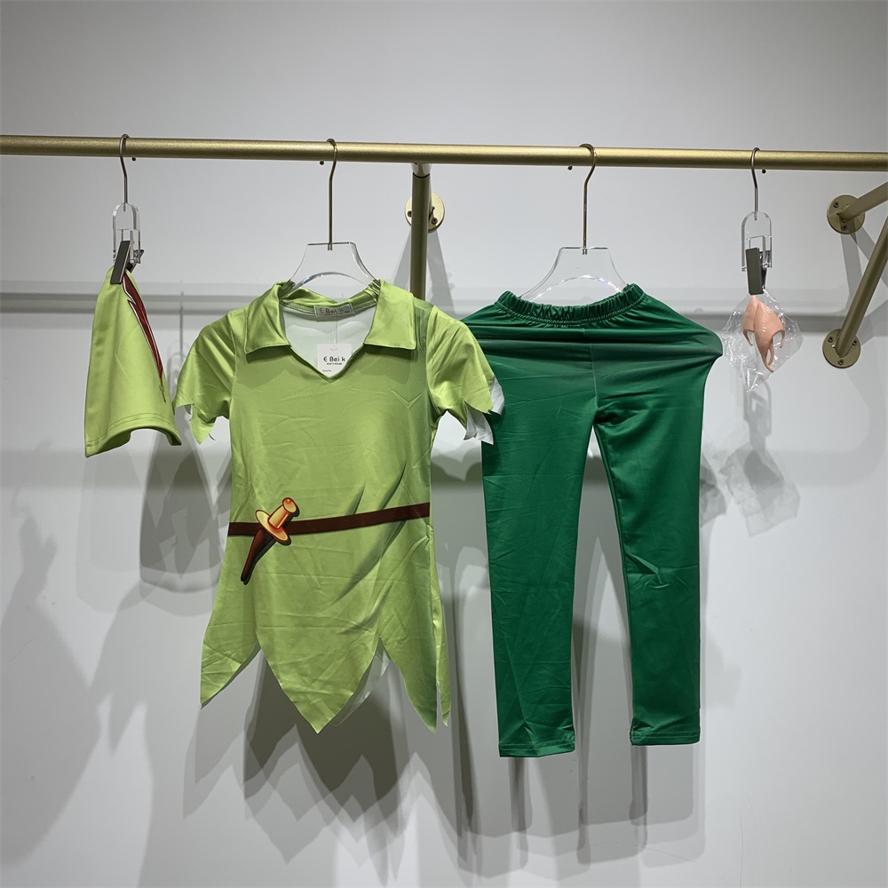 Bộ Đồ Hóa Trang peter pan Lấy Cảm Hứng Từ Trang Phục Tiệc halloween Màu Xanh Lá Cây Cho Bé Trai