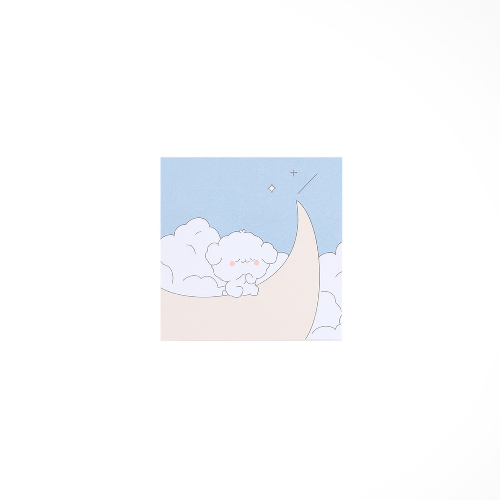 Tệp giấy note giấy ghi chú phong cách aesthetic hoạt hình dễ thương tệp 80 trang size 8*8cm dùng hàng ngày, học tập