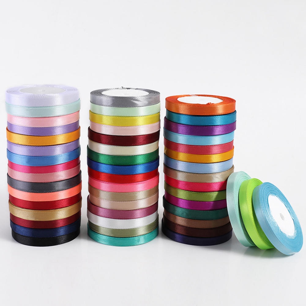 Cuộn Dây Ruy Băng 10mm Bằng Vải satin Dùng Trang Trí Tiệc Cưới / Giáng Sinh