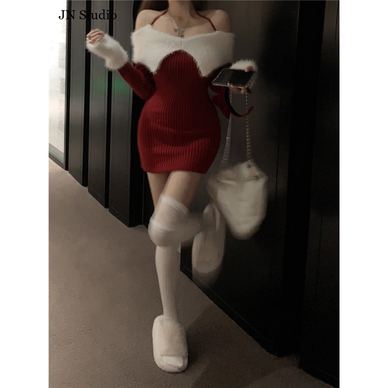 JN Studio Chic váy nữ Đầm Body Cho thời váy Minimalist Fashion Phong cách Đơn giản Christmas WLQ23B0MRL 46Z231117