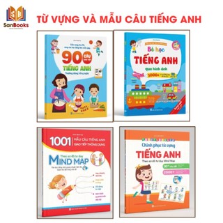 Sách - Combo Từ vựng và Mẫu câu Tiếng anh thông dụng cho bé Sanbooks