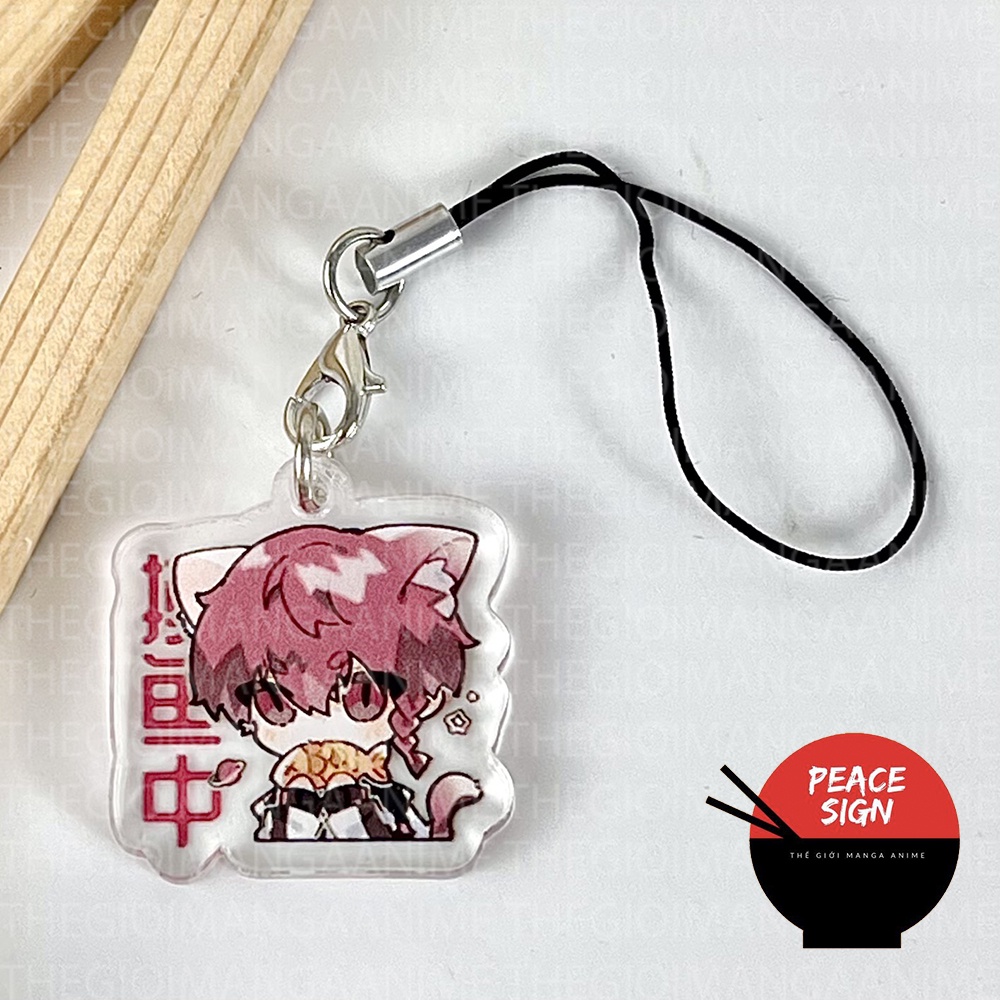 Giá Đỡ và Dây Treo Điện Thoại BLUE LOCK in hình anime chibi mica acrylic móc khóa griptok pop