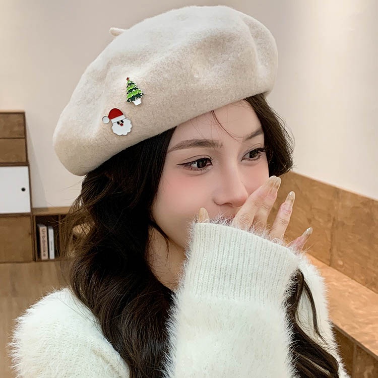 Bộ 2 Ghim Cài Áo Kim Loại Hình Ông Già Noel Hoạt Hình Dễ Thương