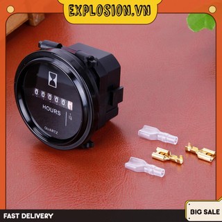 Đồng hồ kỹ thuật số đo giờ 6v-80v chống thấm nước cho xe hơi xe tải