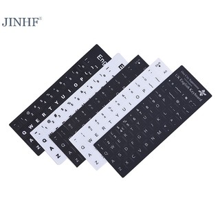 Jinf Miếng Dán Bàn Phím Thay Thế Chữ Tiếng Anh Màu Trắng Trên Bất Kỳ Máy Tính pc laptop hot