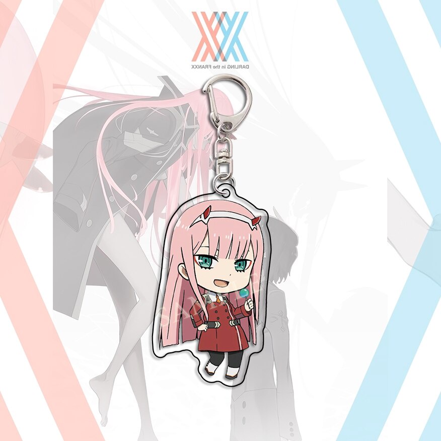 Móc khoá Japan Anime DARLING In The FRANXX Keychain Cute ZERO TWO Ichigo Miku Phụ Kiện Trang Trí Balo Túi xách