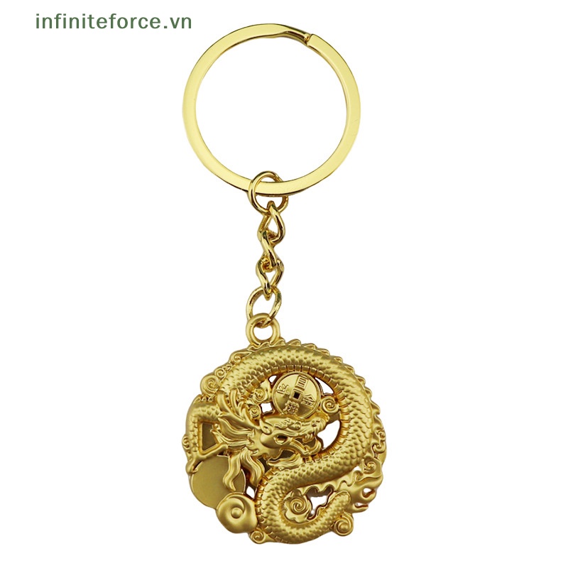 Móc Khóa May Mắn Năm 2024 Hình Rồng Vàng May Mắn Màu Vàng Đồng Dễ Thương Làm Quà Tặng Năm Mới