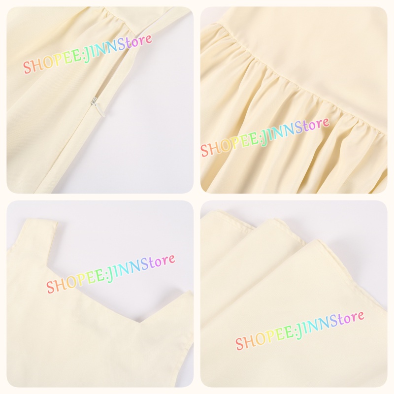 - Jinn - Bộ Đồ Hóa Trang Nhân Vật anime Friend Ret the funeral Dễ Thương + Tóc Giả + Áo Choàng Màu Be Cho Nữ