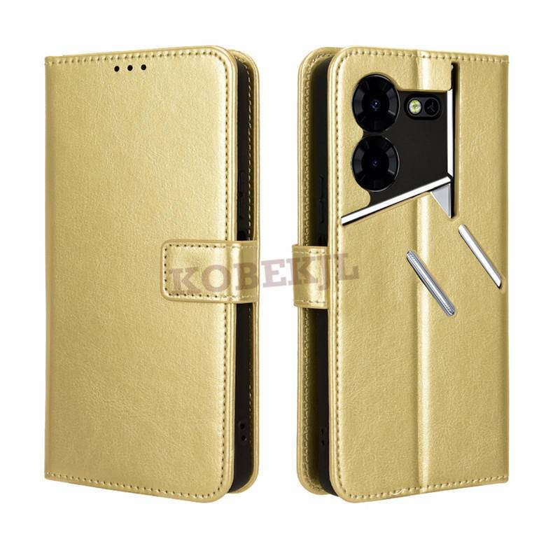 Tecno Pova 5 Pro Ví Da PU Khe Cắm Thẻ Dành Cho Tecno Pova 5 4 Pro Pova5 Pova5Pro Đứng Giá Đỡ Flip Ca