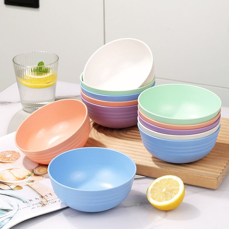 Chén ăn cơm lúa mạch màu pastel an toàn không chứa BPA 12x6.5cm