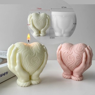 Khuôn silicone Làm Nến Thơm Hình Trái Tim