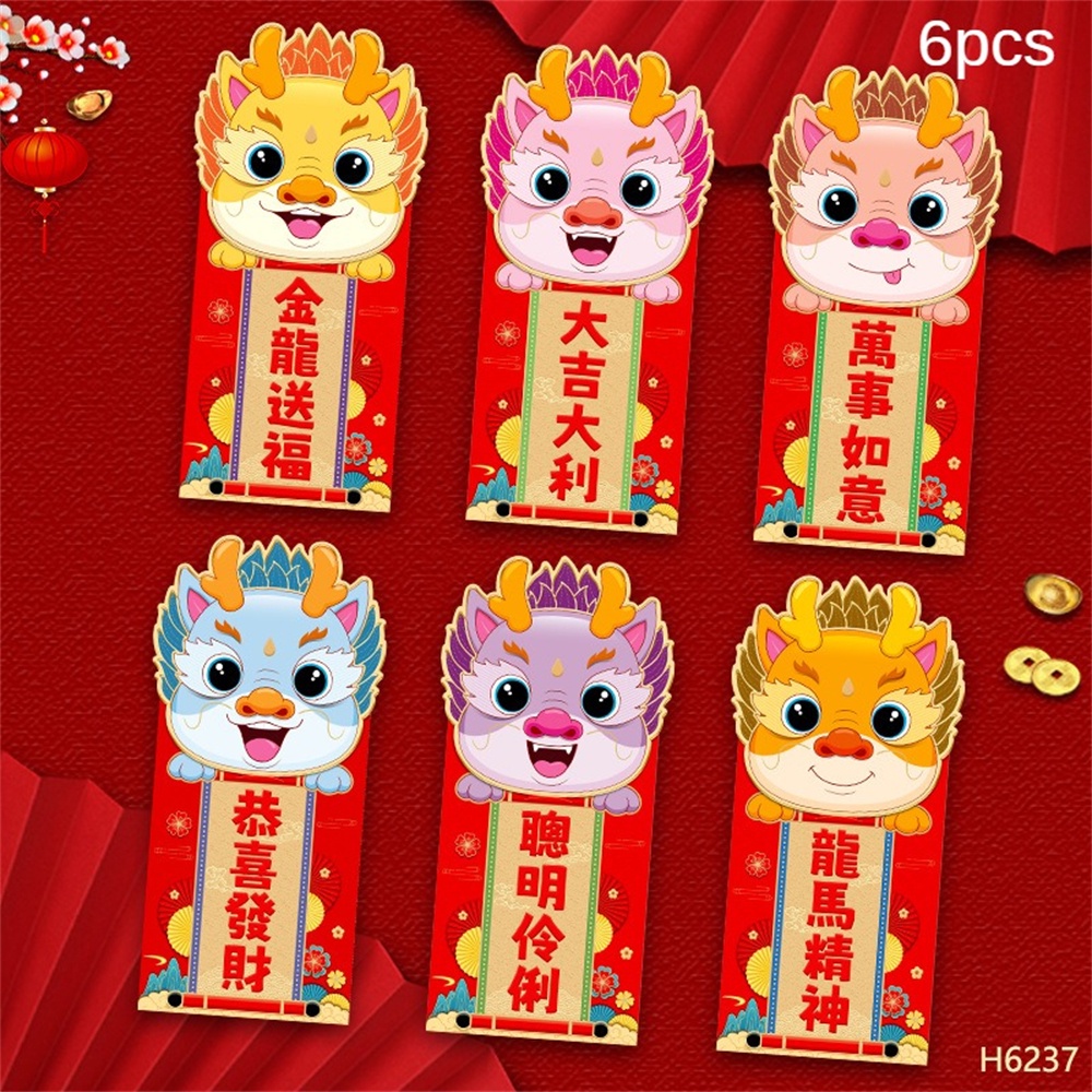 Bao Lì Xì Đỏ 6 Ngăn Phong Cách Trung Hoa Sang Trọng