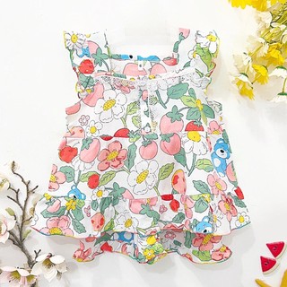Tolexinh bộ tole form babydoll cánh tiên quần đùi bé gái