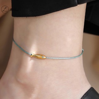 Vòng Lắc Chân Dây Bện Mặt Hình Cá luimo Dễ Thương Phong Cách bohemian Thời Trang Mùa Hè Cho Nữ