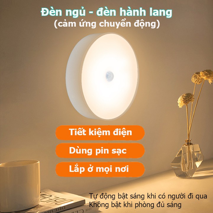 Đèn Cảm Biến Chuyển Động, Đèn Led Thông Minh Ban Đêm Dán Tường Không Dây, Góc Cảm Ứng Rộng, Thích Hợp Cho Mọi Không Gian