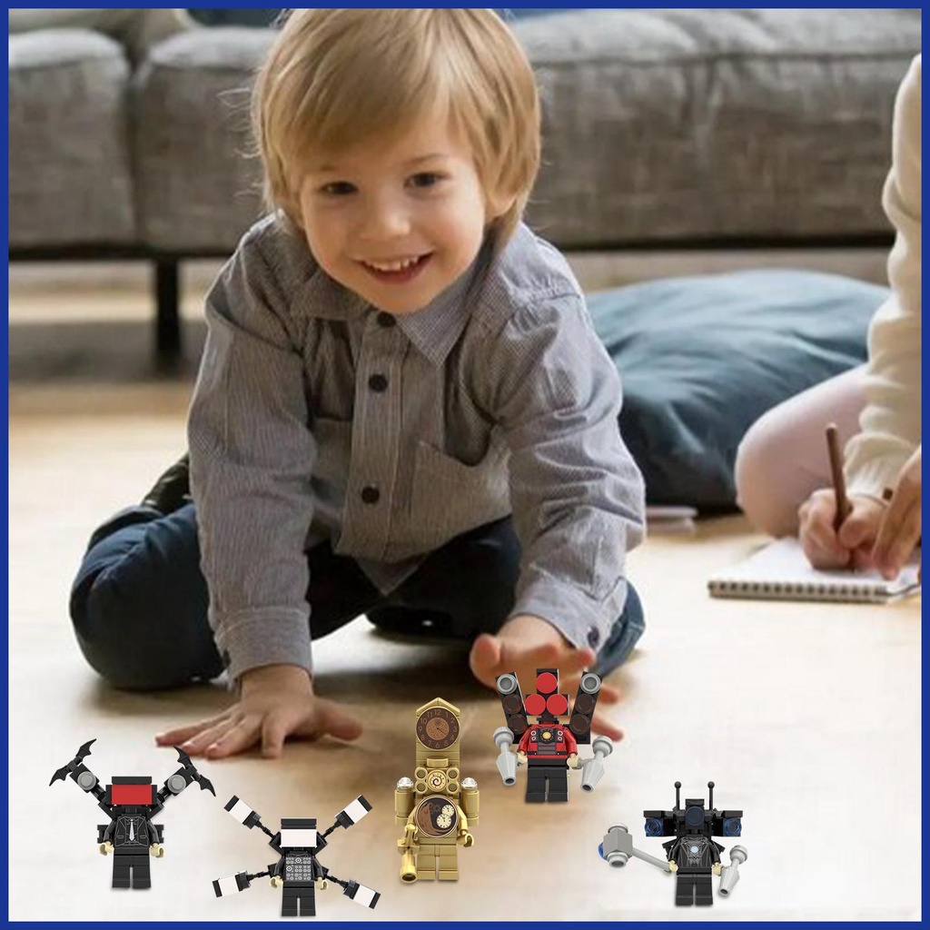 Bộ Đồ Chơi Lắp Ráp Mô Hình toilet man 3d diy Có Thể Tái Sử Dụng