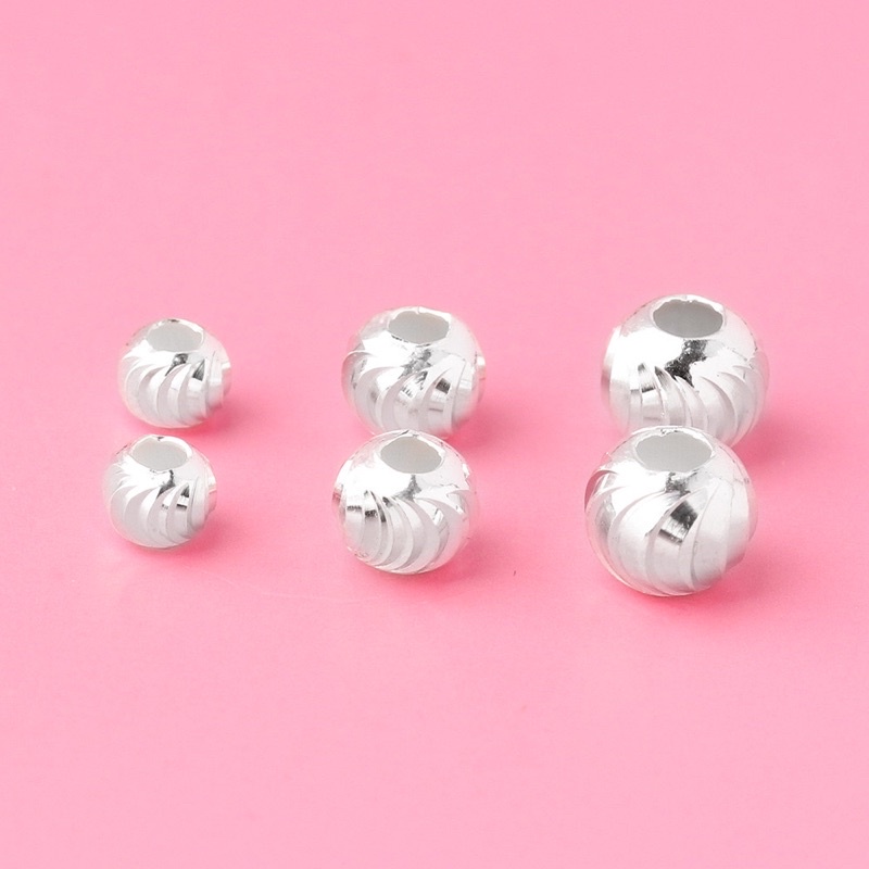 Charm bi bạc HTJEWELRY phay 4mm  PH948
