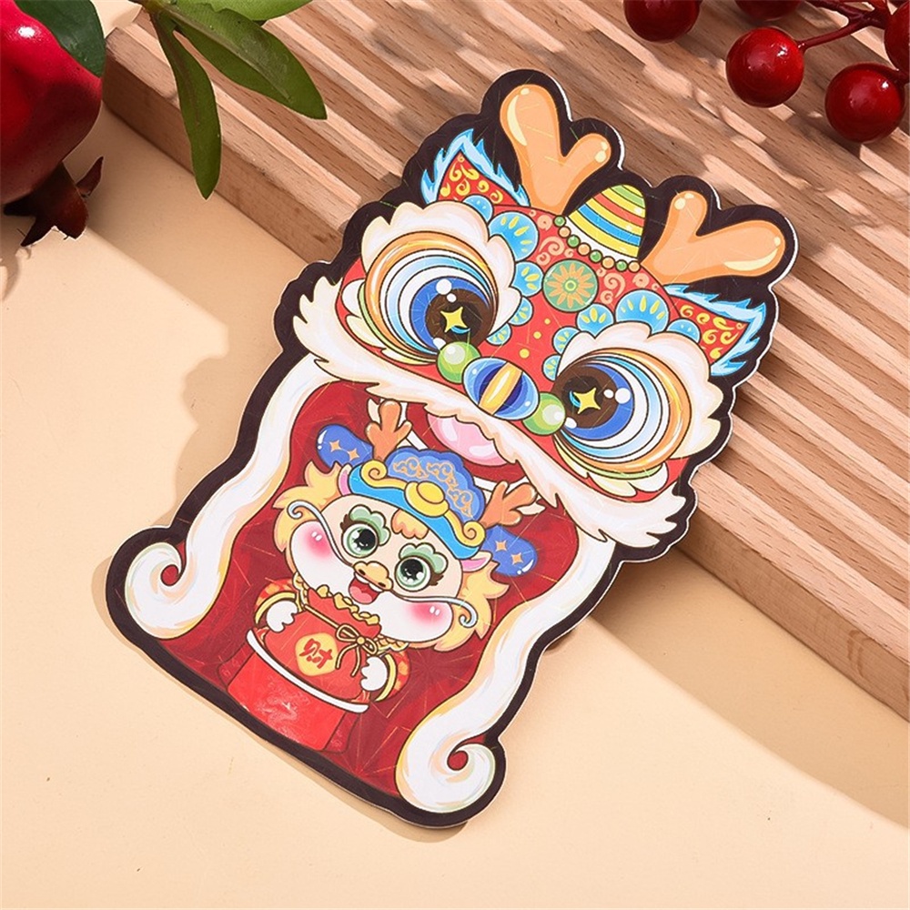 Guochao Bao Lì Xì Màu Đỏ Phong Bì Đỏ innovation dragon Dùng Trang Trí Lễ Hội Mùa Xuân Sáng Tạo