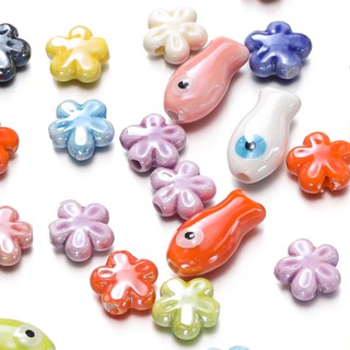 St.kunkka Chuỗi Hạt Gốm Hình Cá Màu Sắc Ngẫu Nhiên Dùng Làm Trang Sức diy