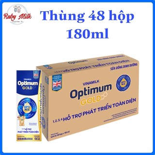 Thùng 48 hộp Sữa pha sẵn Optimum Gold 180ml