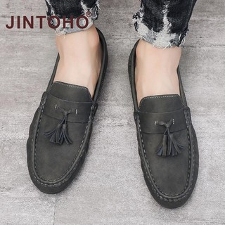 Jintoho Giày Lười Da Chống Trượt Thoải Mái Thời Trang Công Sở Cho Nam