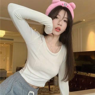 Áo Thun Nữ Dài Tay Cổ Tròn Thời Trang
