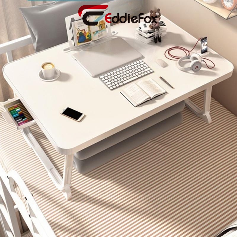 Bàn Học Gấp Gọn Cho Học Sinh Đa Năng Thiết Kế Có Khe , Bàn Máy Tính Có Ngăn Kéo, Mặt Bàn Rộng Hơn 60✘40✘28