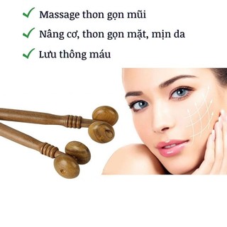 Cây lăn massage mặt mũi bằng gỗ thơm thư giãn hiệu quả | phuongchistore