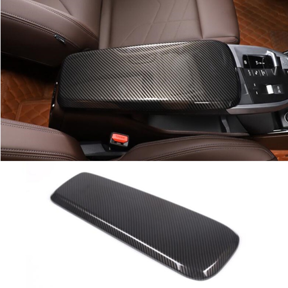 Dành Cho Xe BMW X1 iX1 U10 U11 2023-2024 ABS Carbon Xe Điều Khiển Trung Tâm Tay Hộp Bảo Vệ Viền Miến
