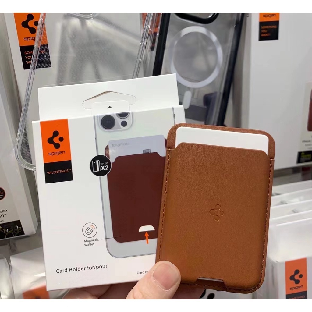 Spigen Bao Da Điện Thoại Có Ngăn Đựng Thẻ Cho iphone 13 14 pro max iphone 12 mini 14 plus