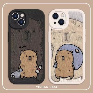 Ốp Điện Thoại Họa Tiết Capybara Dễ Thương Cho IPhone 11 12 Pro Max X XR XS Max SE 7 Plus 8 Plus 13 Pro Max 14 Pro Max