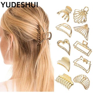 YUDESHUI Kẹp Tóc Kim Loại Kiểu Dáng Đơn Giản Thiết Kế Thời Trang Cho Nữ