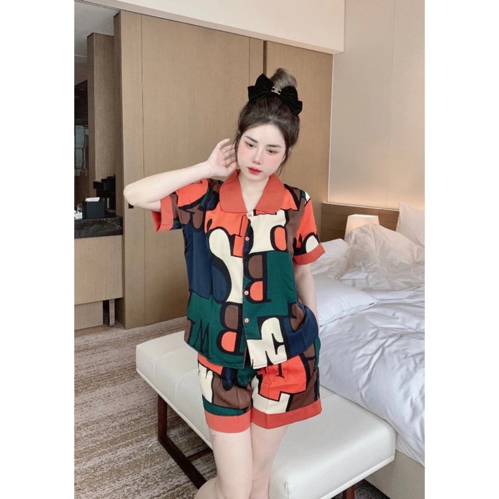 Set Đồ Bộ Pyjama Áo Cộc Quần Đùi Chất Mát Đồ Bộ Ngủ Nữ Mặc Nhà Siêu Rẻ Vải Kate Thái Siêu Đẹp Xưởng May Trang Linh