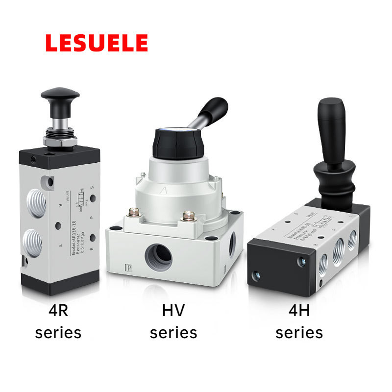 Lesu 4h210-08 Công tắc khí nén 4r210-08 Van vận hành bằng tay HV-02/03/04
