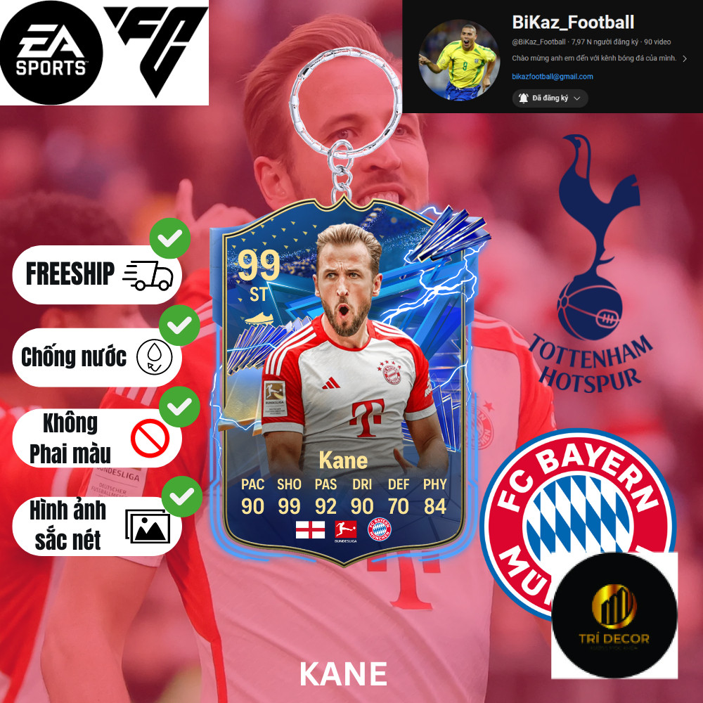 MÓC KHOÁ CẦU THỦ - BAYERN MUNICH