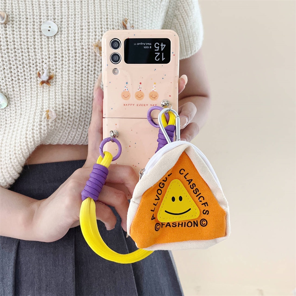 Bao Da Điện Thoại Dạng Ví tpu Mềm Hình Mặt Cười Dễ Thương Cho samsung galaxy z flip 5 4 3 flip3 flip4 z flip5 5g Ốp