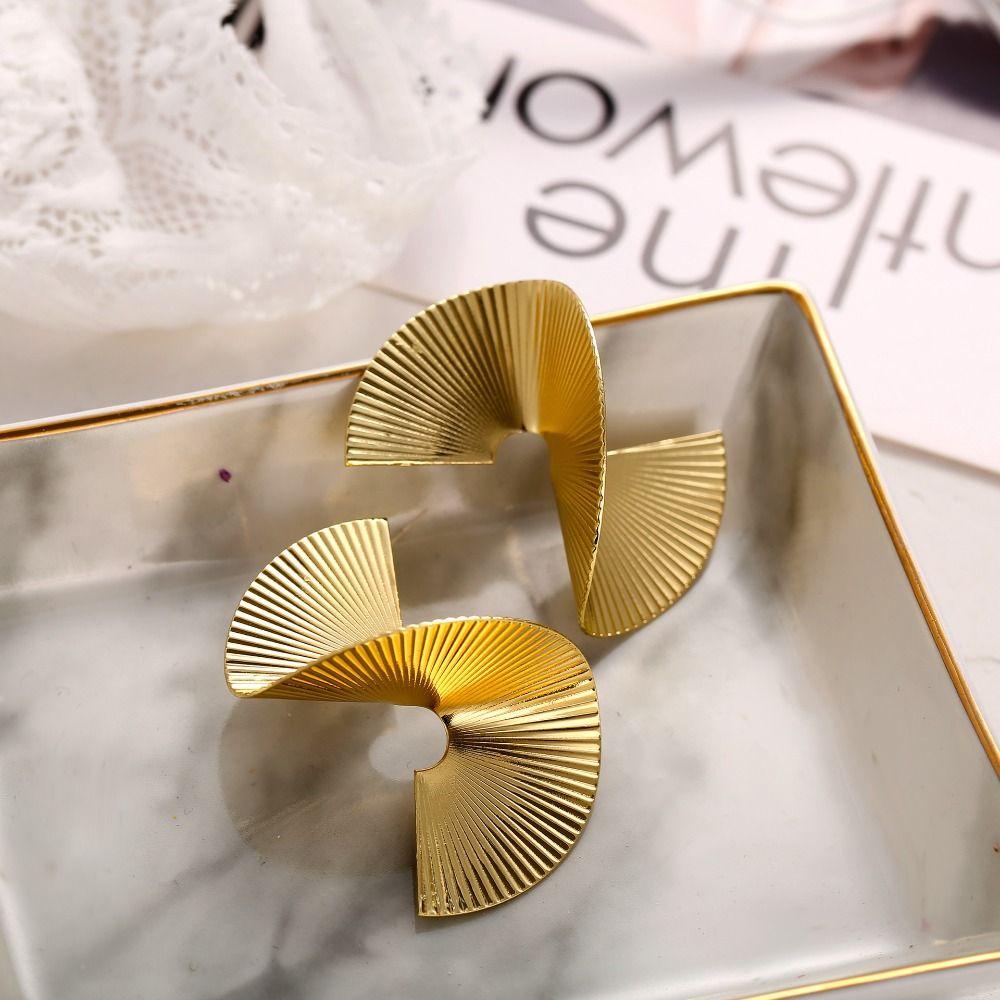 Khuyên Tai Hình Bướm / Lá / Cánh Quạt Xoắn Ốc Phong Cách punk Âu Mỹ Thời Trang Cho Nữ