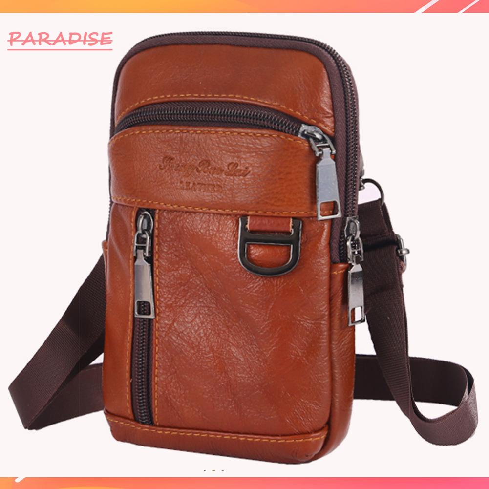 Túi Da Bò Đeo Hông Đựng Điện Thoại Thể Thao Ngoài Trời Dành Cho Nam