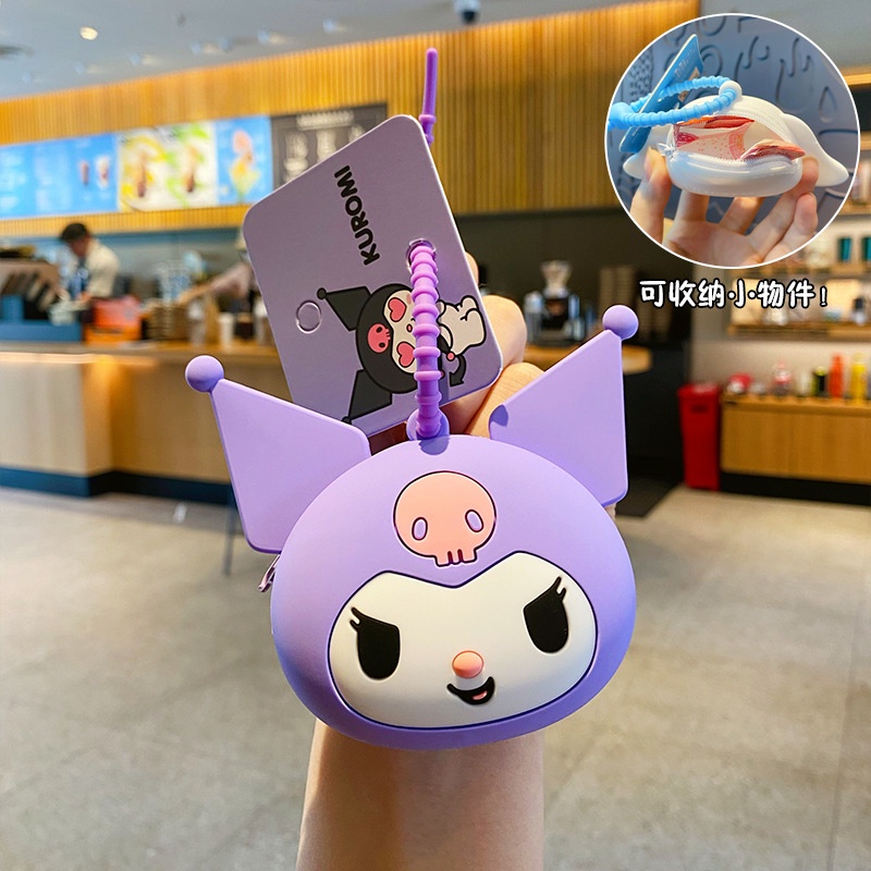 Sanrio Móc Khóa Đựng Tiền Xu Đa Năng Hình Chú Chó Tai To Dễ Thương