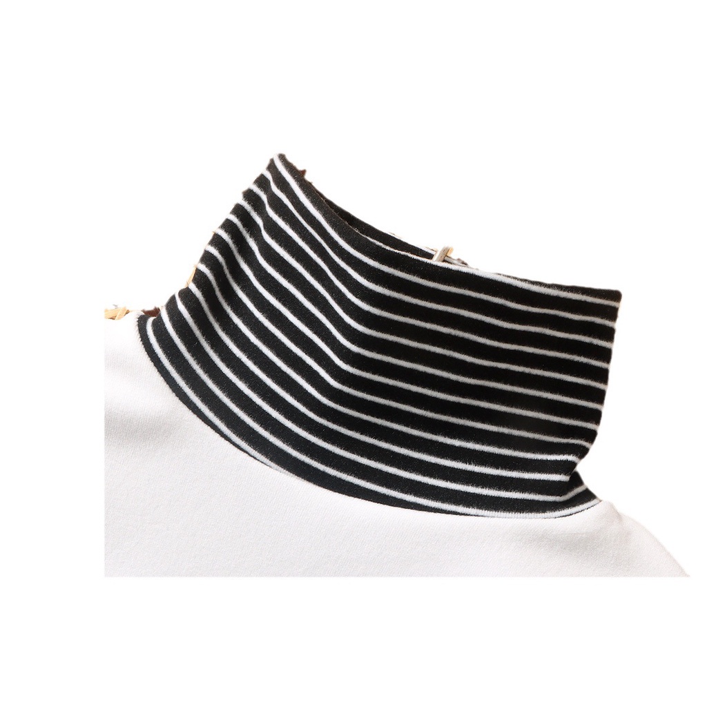 Áo Thun Tay Dài Cổ Cao Bằng Vải Nhung Phong Cách Đức Đơn Giản Ấm Áp Thời Trang Thu Đông Dành Cho Trẻ Em 60-150cm