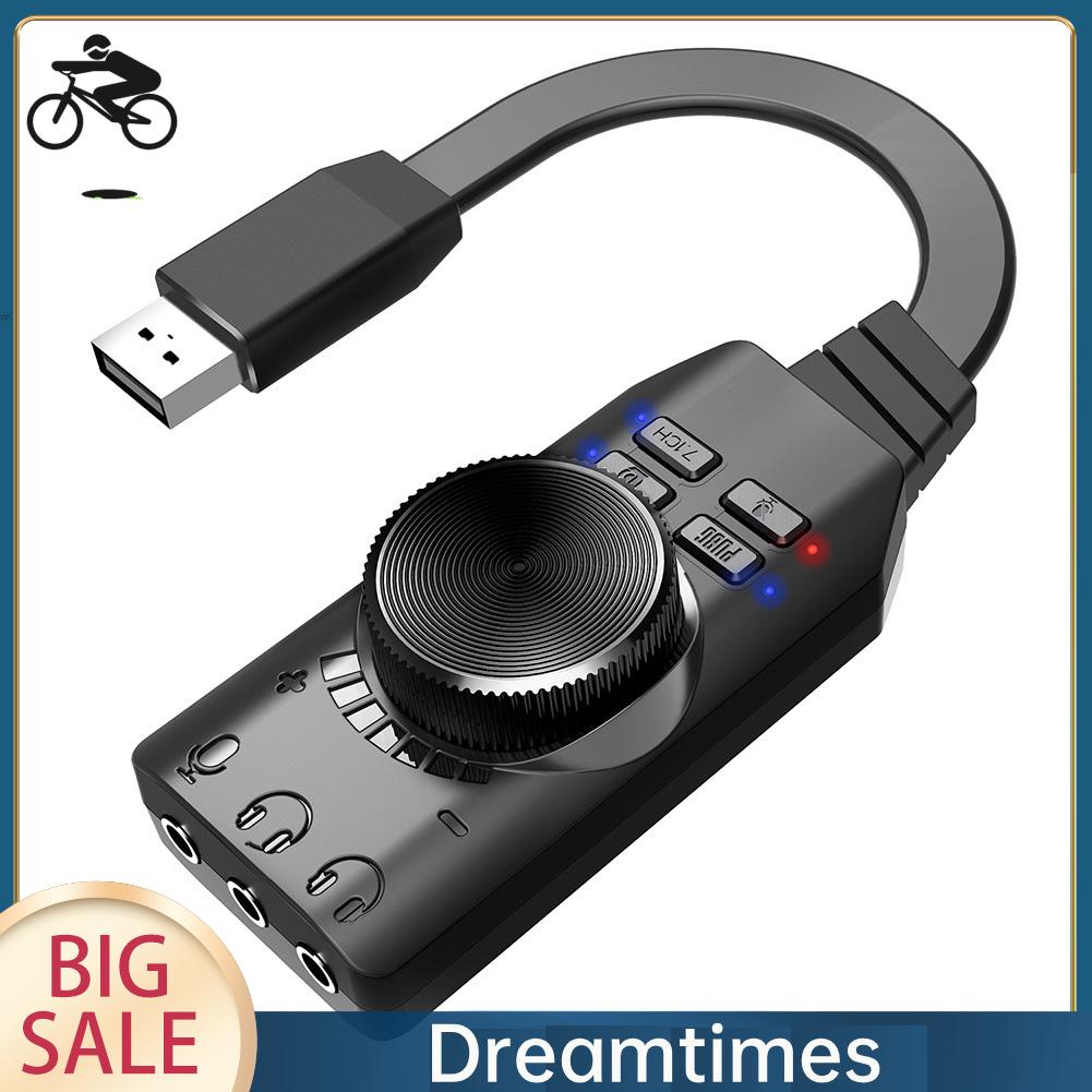 Thẻ Chuyển Đổi Âm Thanh usb 3.5mm gs3 7.1 Cho pc dreamtimes1.vn
