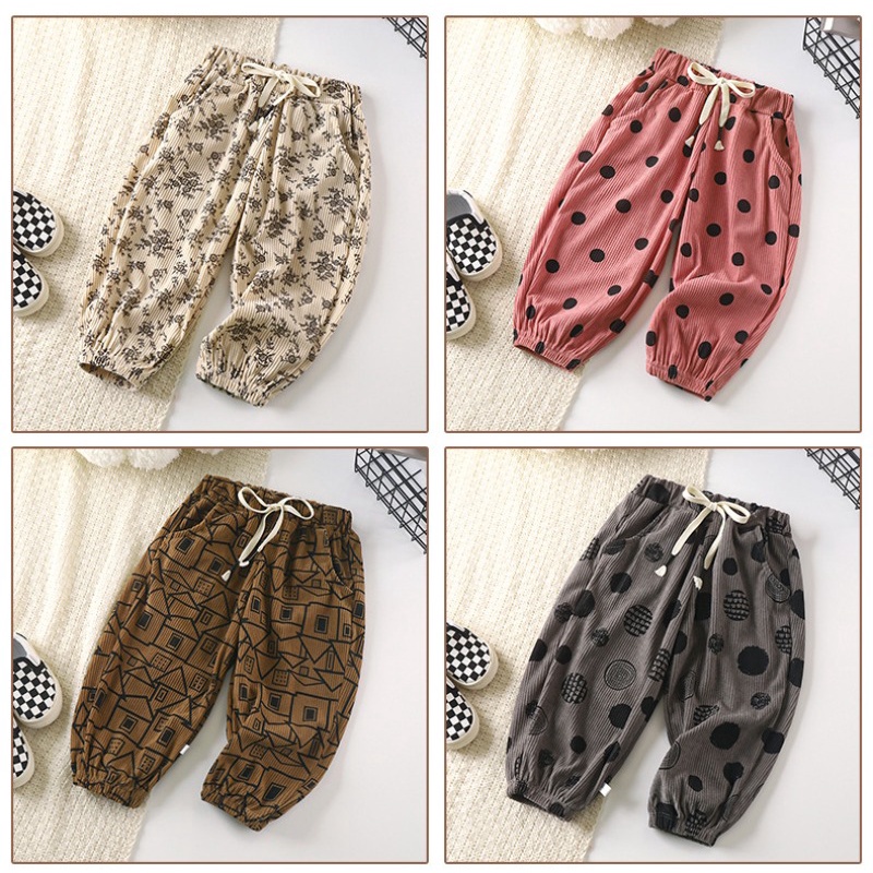 Quần Dài 80-140cm Phong Cách Hàn Quốc Thời Trang Xuân Thu Cho Bé Trai Và Gái