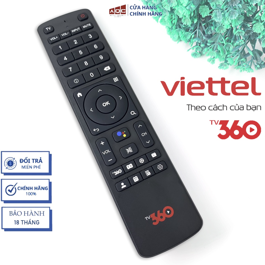 Điều Khiển đầu thu truyền hình Viettel 360 TV Micro Giọng nói chính hãng mẫu mới