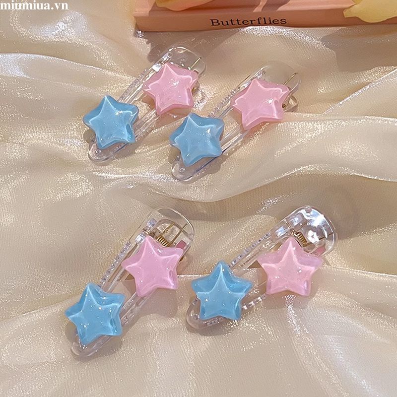 Miumiua🔮Y2K Kẹp Tóc Acrylic Hình Ngôi Sao Hoạt Hình Phong Cách Hàn Quốc Thời Trang SANRIO 7 Mùa Hè Cho Nữ