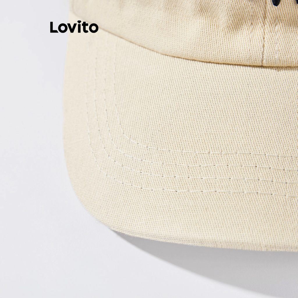 Mũ lưỡi trai bóng chày Lovito thêu chữ cái thường ngày cho nữ L63AD262