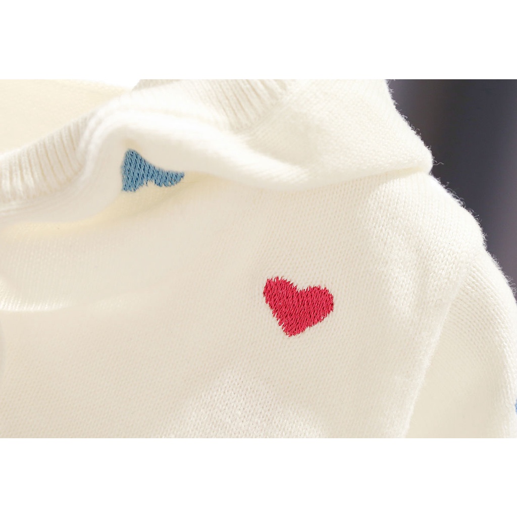 Áo Khoác cardigan Len Dệt Kim Có Mũ Trùm Thời Trang Mùa Thu Cho Bé Gái 3 Tuổi