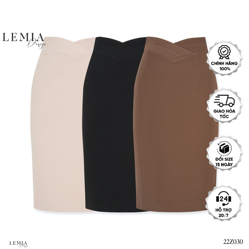 Chân Váy Nữ Công Sở Thời Trang Cạp Xếp Ly Cánh Én By LEMIA Design - 22Z030