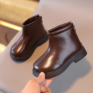 Bốt da lót lông mịn mềm chân cho bé
